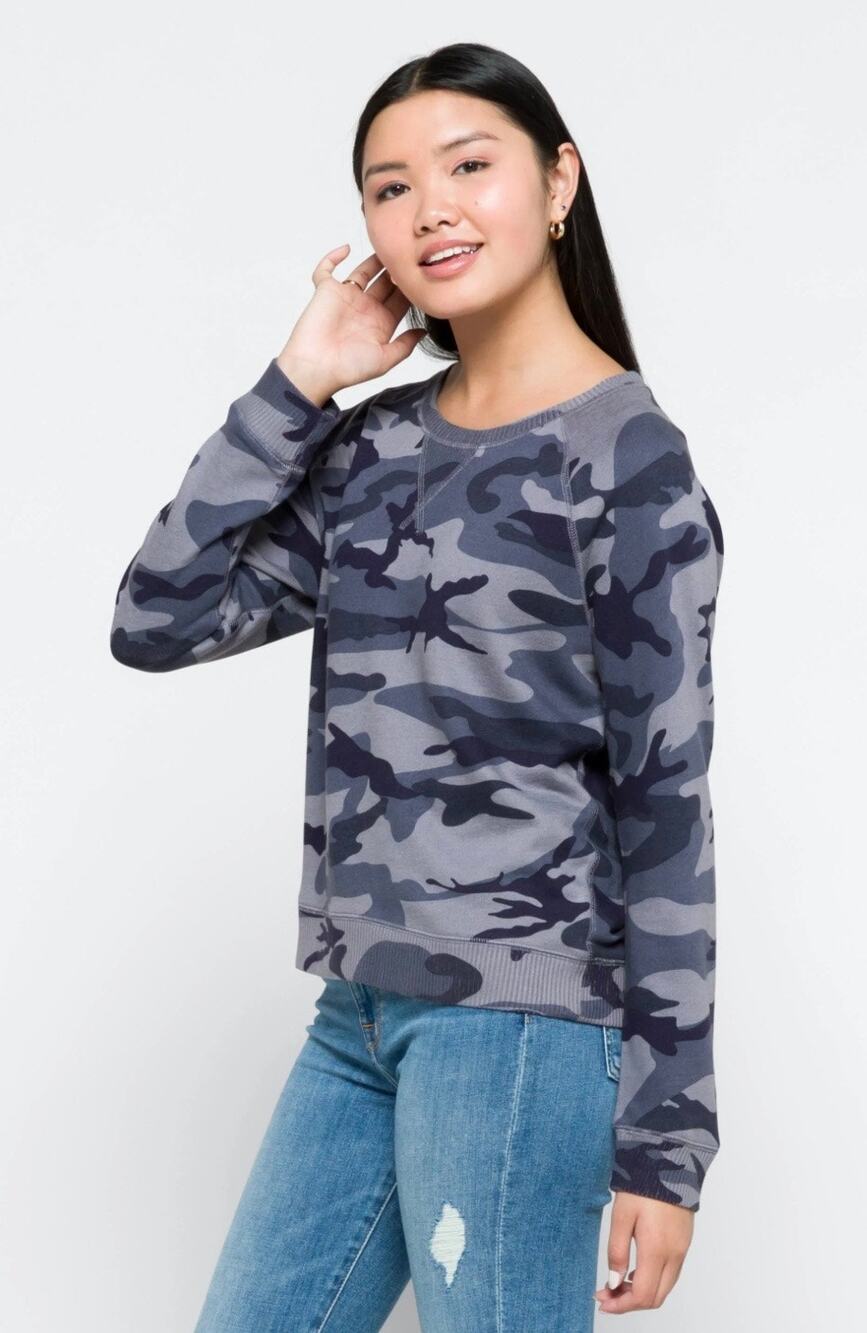 Rails Theo Sweatshirt - blue Camo - size Small